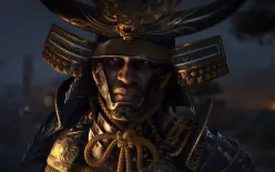 خرید Assassin’s Creed Shadows برای استیم – تصویر Yasuke سامورایی با زره کامل در میدان نبرد