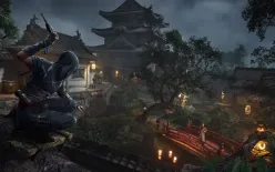 خرید بازی Assassin’s Creed Shadows نسخه PC – لحظهٔ مخفی‌کاری و ترور هدف در یک معبد ژاپنی